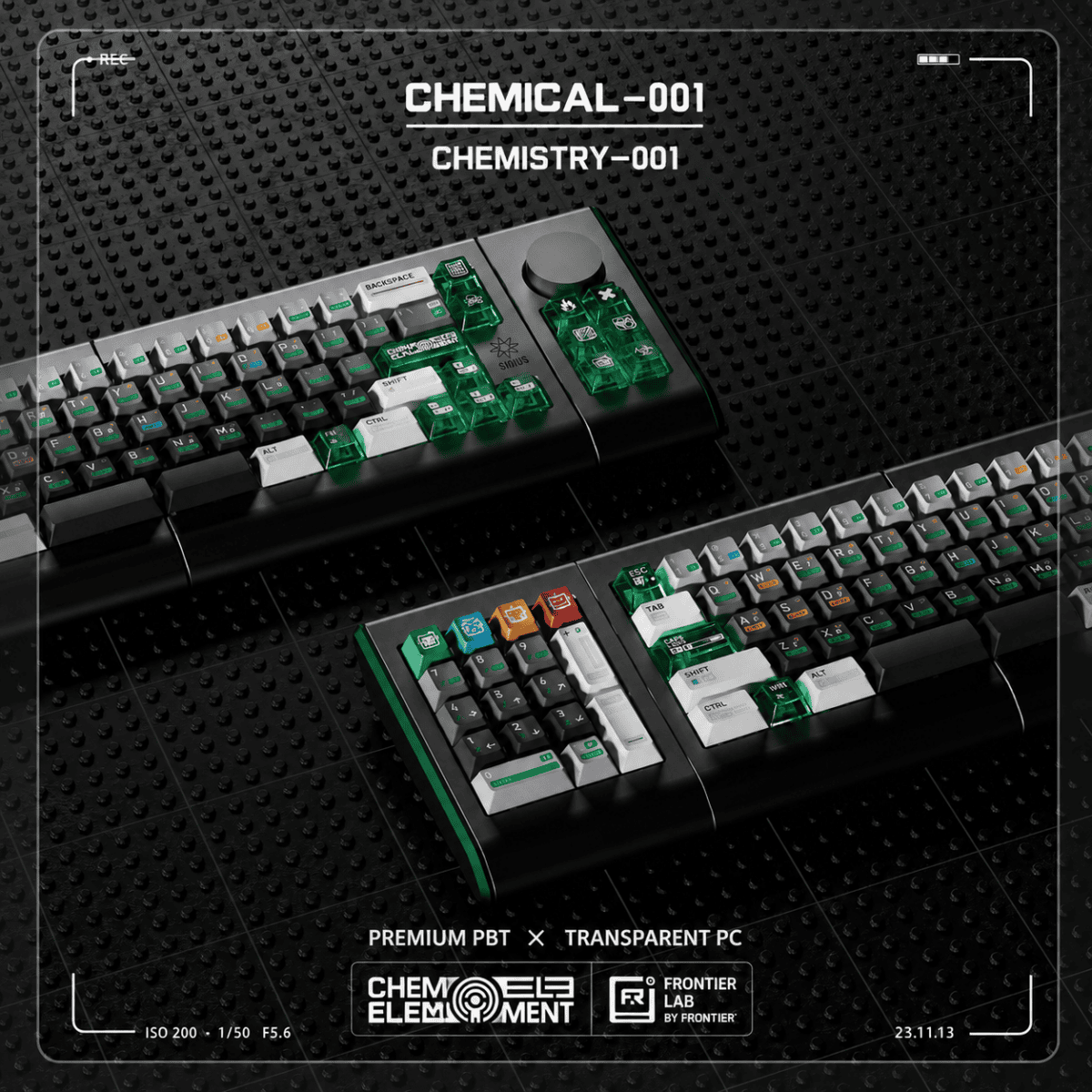 taobao-3-ai-custom-3 FRONTIER Chemical 001 PBT + PC Keycaps