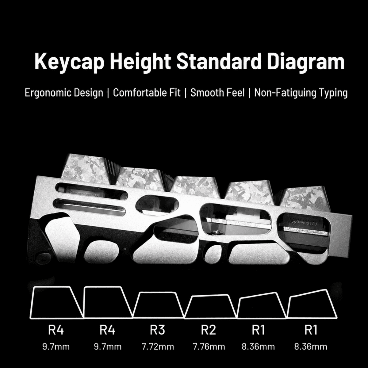HEK Silver Carbon Keycaps