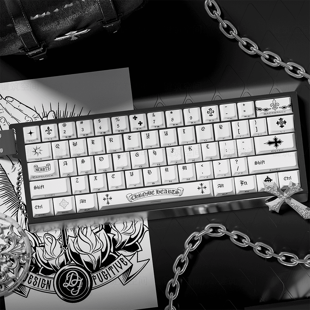 HEK Chrome Hearts Side Shine-Through Keycaps
