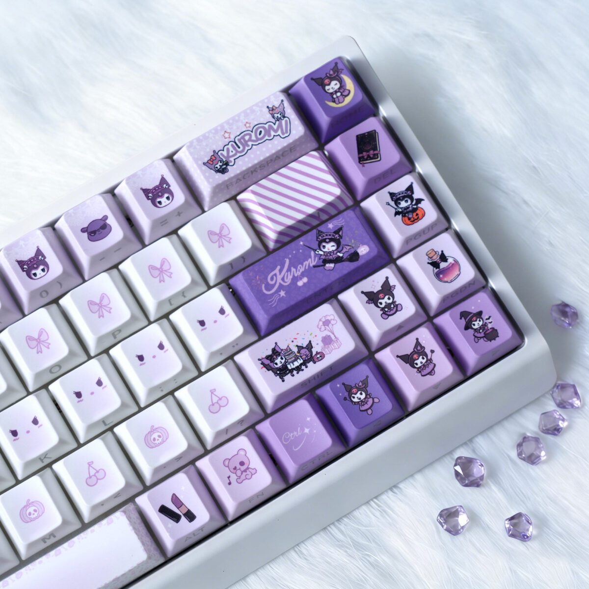taobao-3-ai-skip-51 HEK Kuromi Side-Legend Shine-Through Keycaps