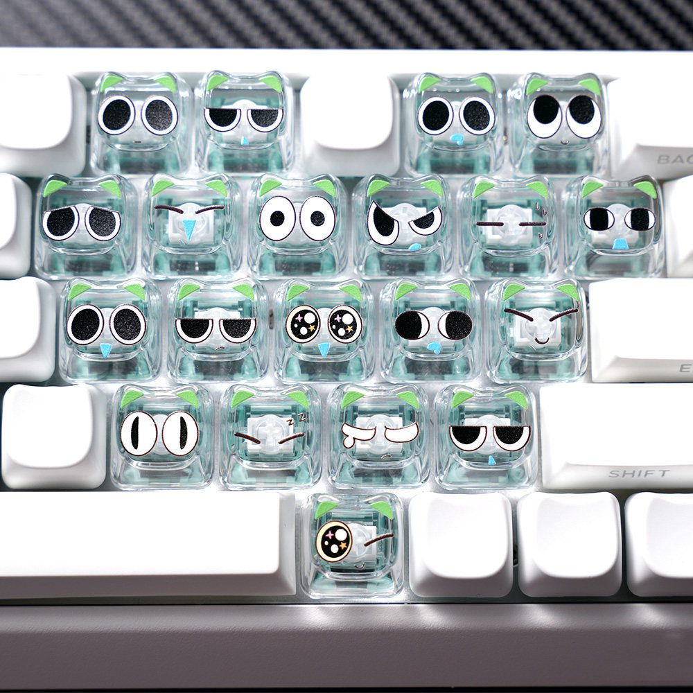 taobao-3-ai-skip-63 HEK Luo Xiaohei Heart Cat MAO Keycaps