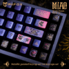 HEK Purple Black Cat Metal Paint Keycaps