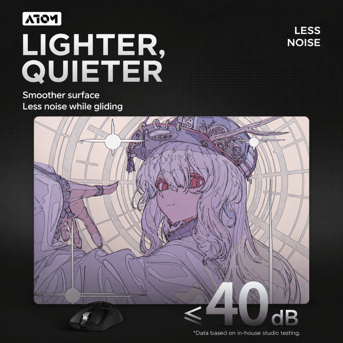 HEK Micro-Etched Tempered Glass Mouse Pad