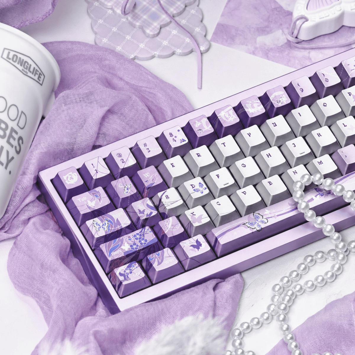 HEK Snake Shadow Butterfly Dream 2.0 Metal Paint Keycaps