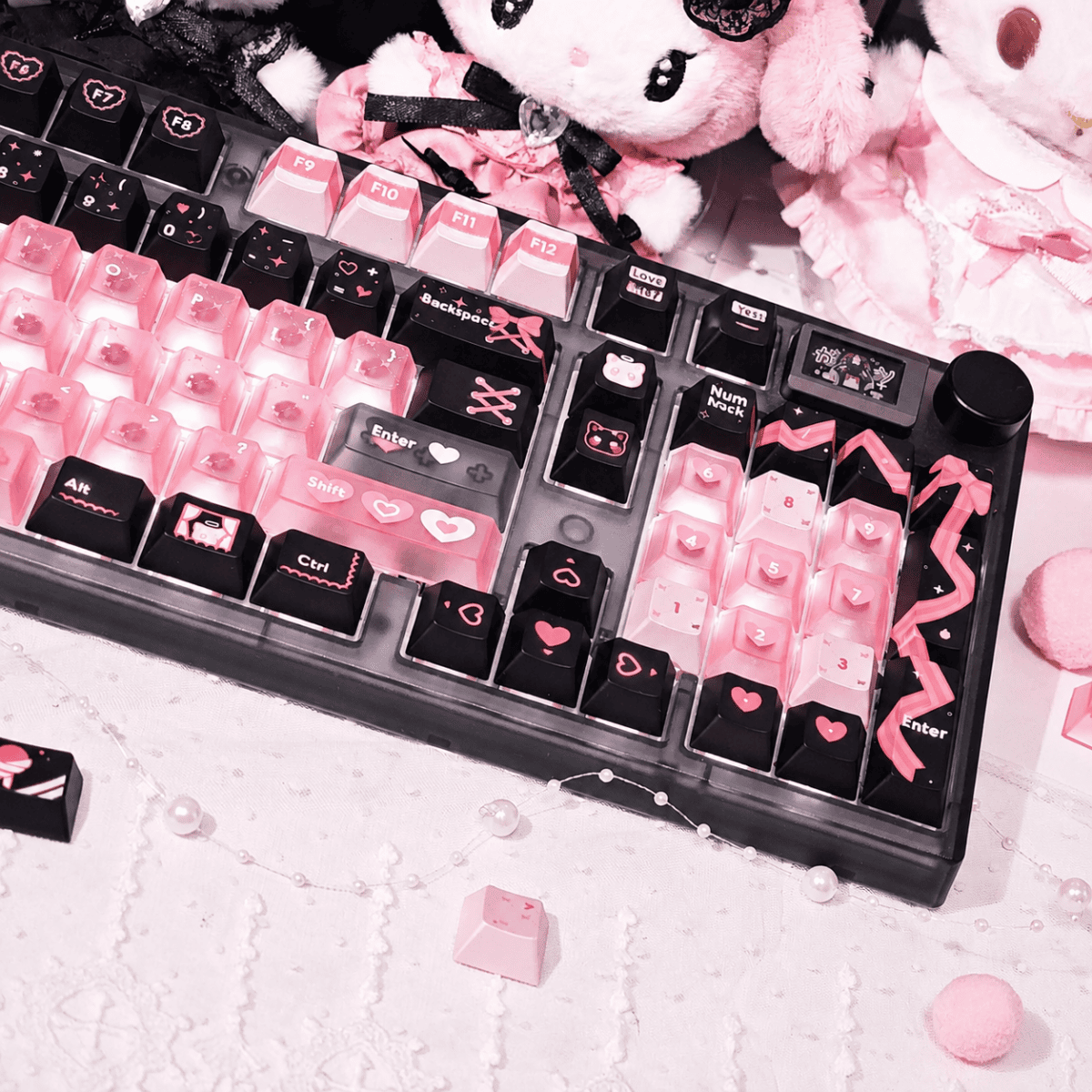 taobao-4-ai-custom-8 FRONTIER Lace Angel Mi 224-Key PBT + PC Keycap Set