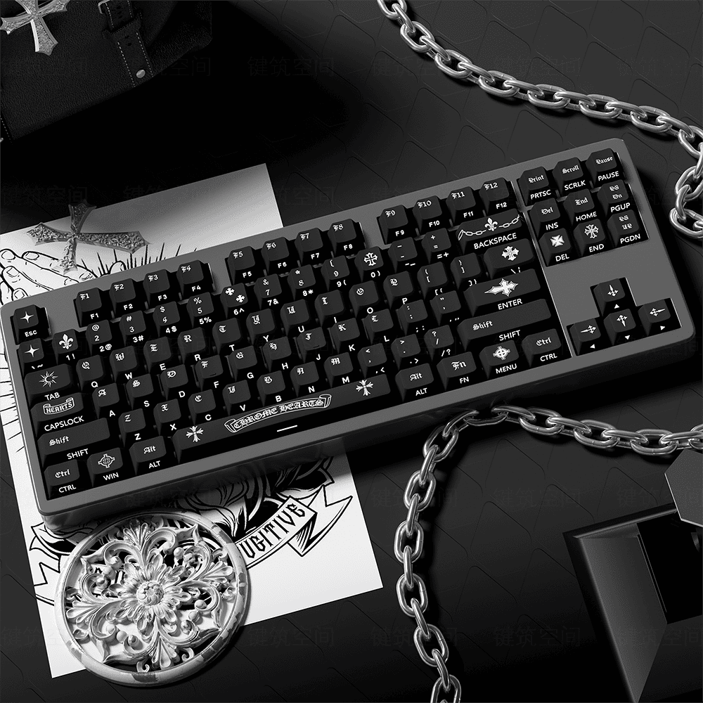 HEK Chrome Hearts Side Shine-Through Keycaps