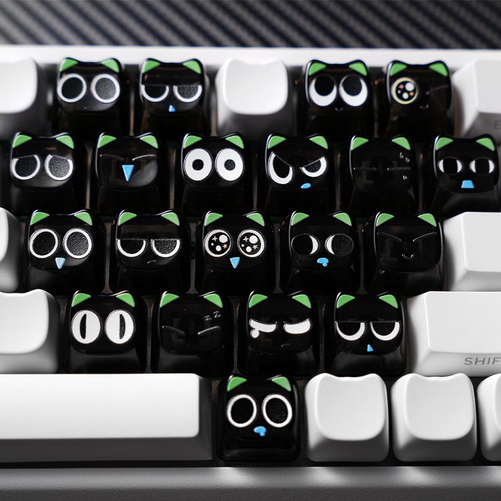 taobao-4-ai-skip-58 HEK Luo Xiaohei Heart Cat MAO Keycaps