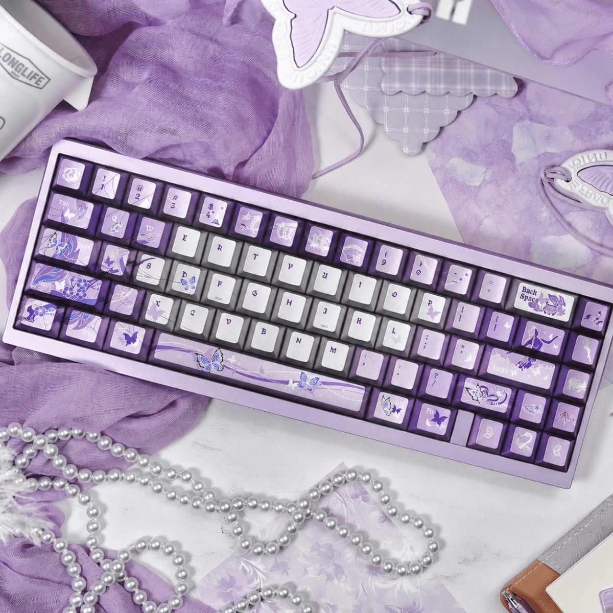 HEK Snake Shadow Butterfly Dream 2.0 Metal Paint Keycaps