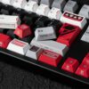 FRONTIER Crimson PBT Shine-Through Keycap Set