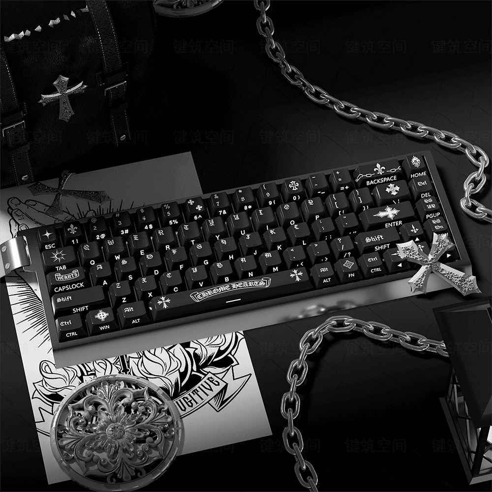 HEK Chrome Hearts Side Shine-Through Keycaps