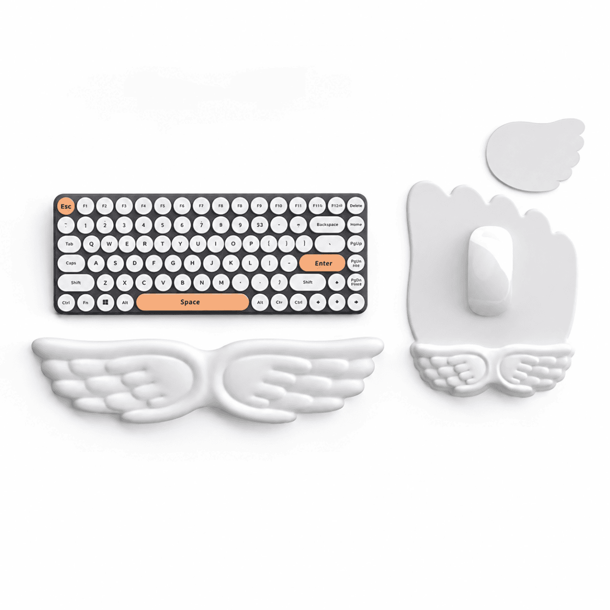 HEK Memory Foam Wrist Rest Mouse Pad and Keyboard Support