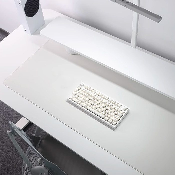 HEK Large Leather-Style Desk Mat Mouse Pad with Stitched Edge