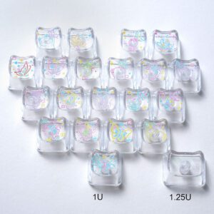 Line Butterfly Heart Clear Glitter PC 21 Keys