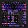 HEK Purple Black Cat Metal Paint Keycaps