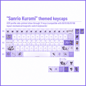 Kuromi 74 - Key Kit for 60 65 68 Layouts