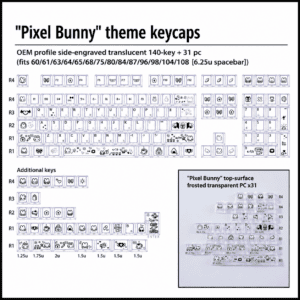 Pixel Bunny 140 - Key Kit + 31 - Key PC Add - On