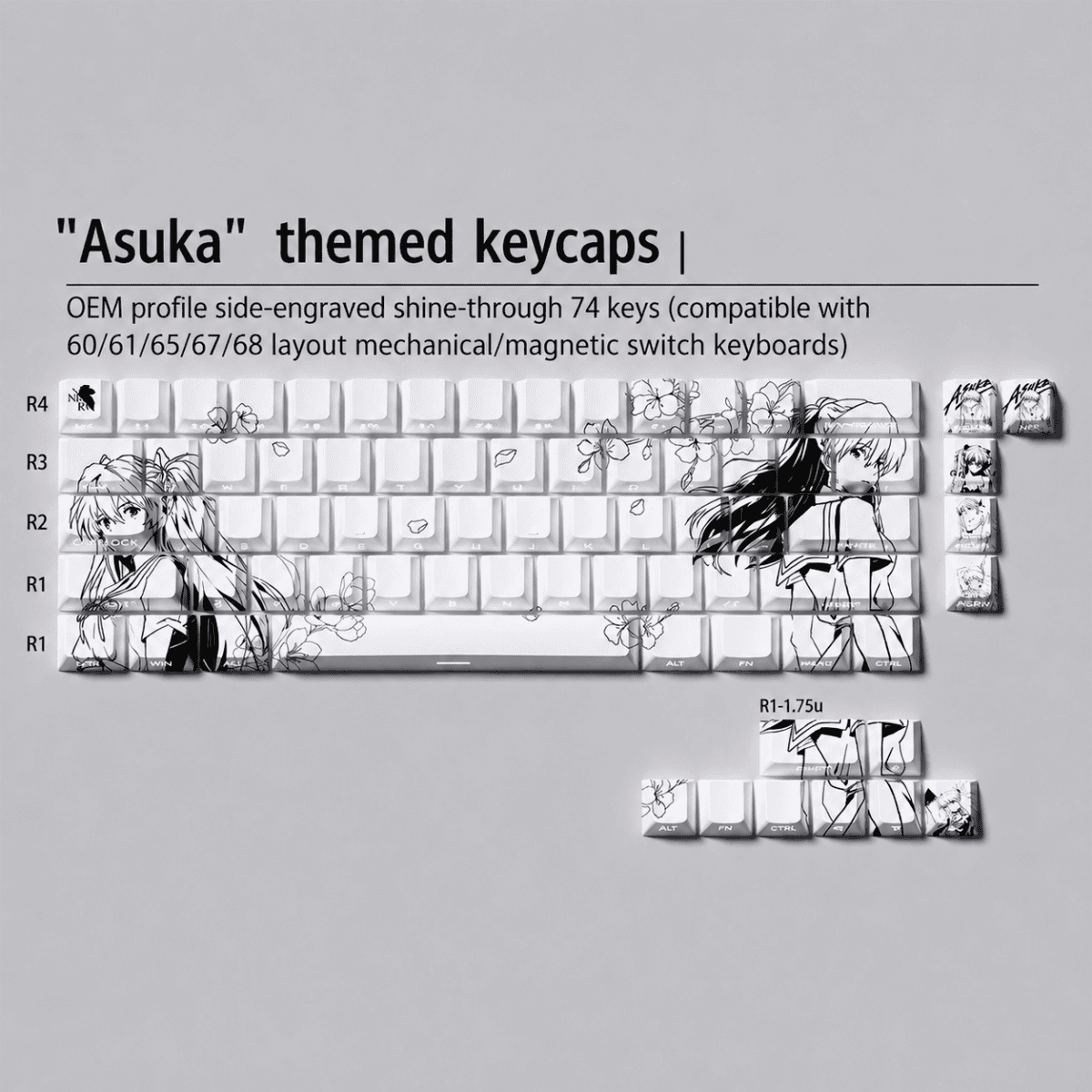 HEK Asuka Cherry Profile Keycaps