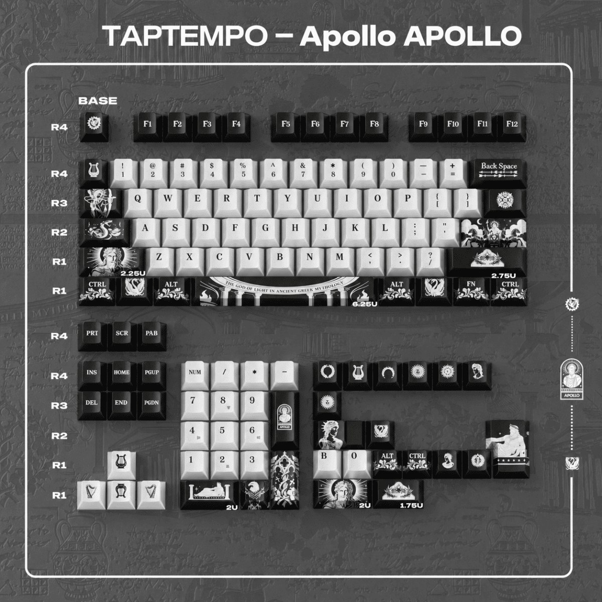 taobao-6-ai-translate-44 HEK Apollo Metallic Paint PBT Keycaps