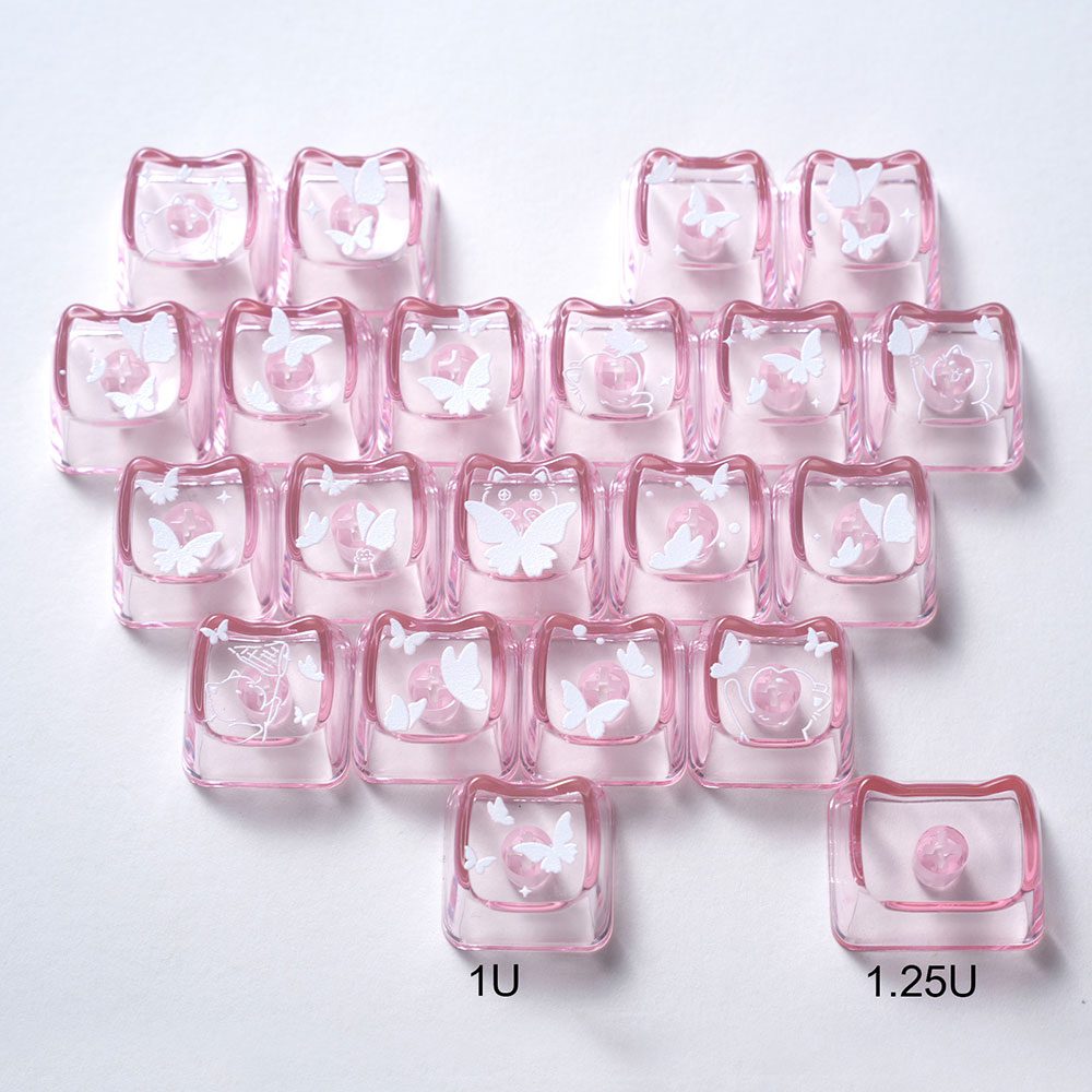 taobao-7-ai-skip-13 HEK MAO Cat-Shaped Butterfly Heart Translucent Keycaps