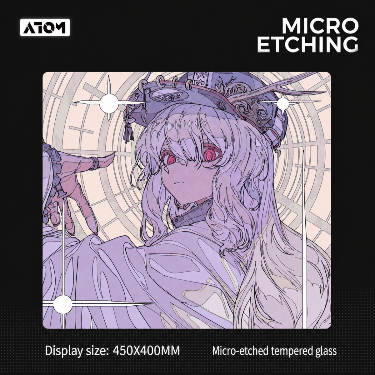 HEK Micro-Etched Tempered Glass Mouse Pad
