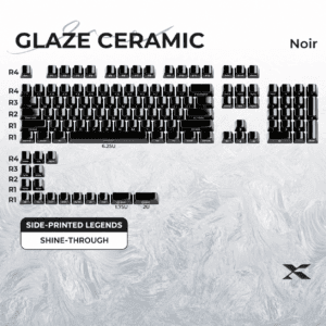 Pure Black - 120 Keys - Side - Printed Legends
