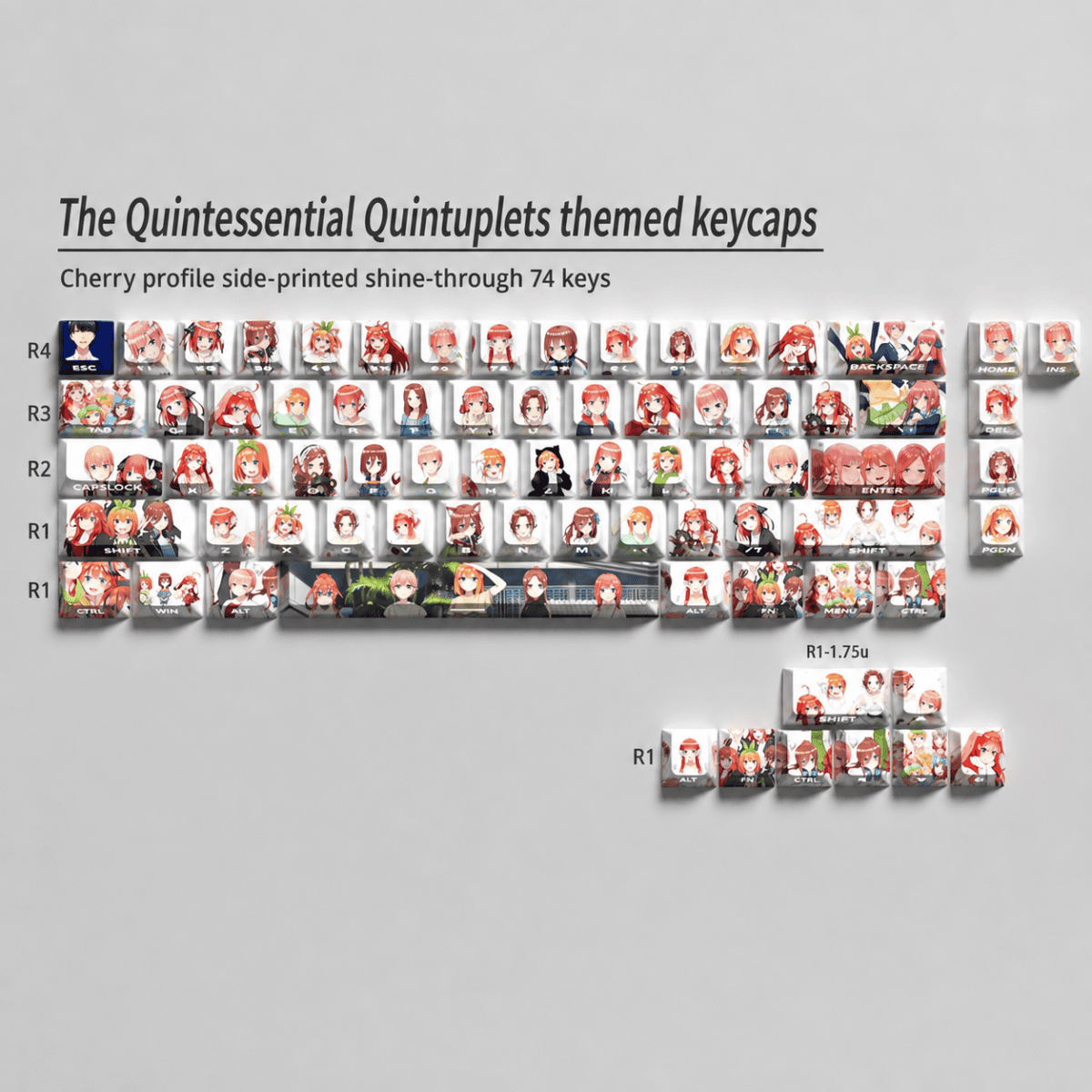 taobao-9-ai-translate-12 HEK The Quintessential Quintuplets Side-Lit PBT Keycaps