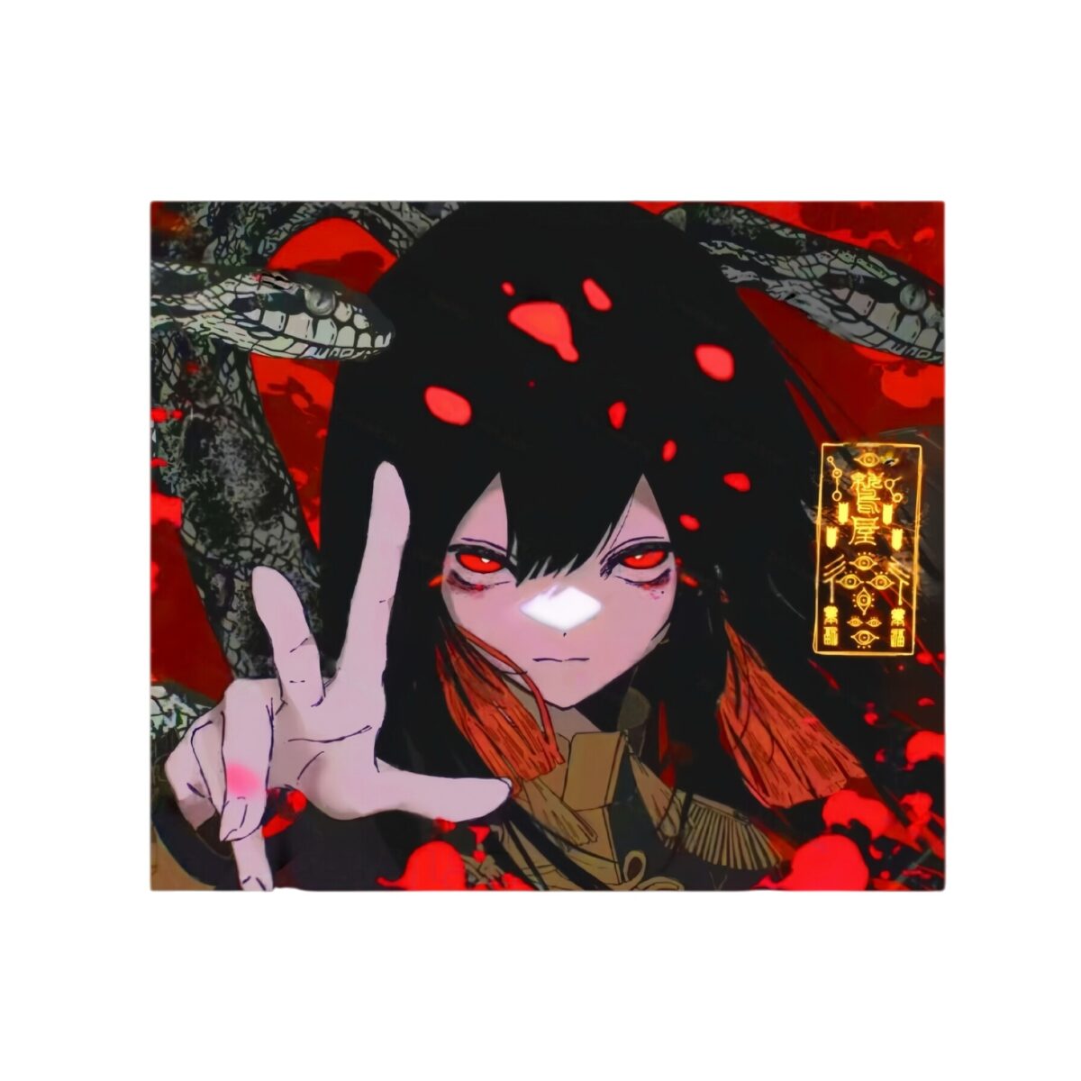 HEK AbyssGaming Red Jade Anime Tempered Glass Mouse Pad