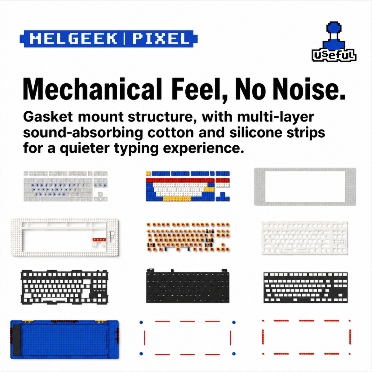 MelGeek Brick Theme Silent Mechanical Keyboard