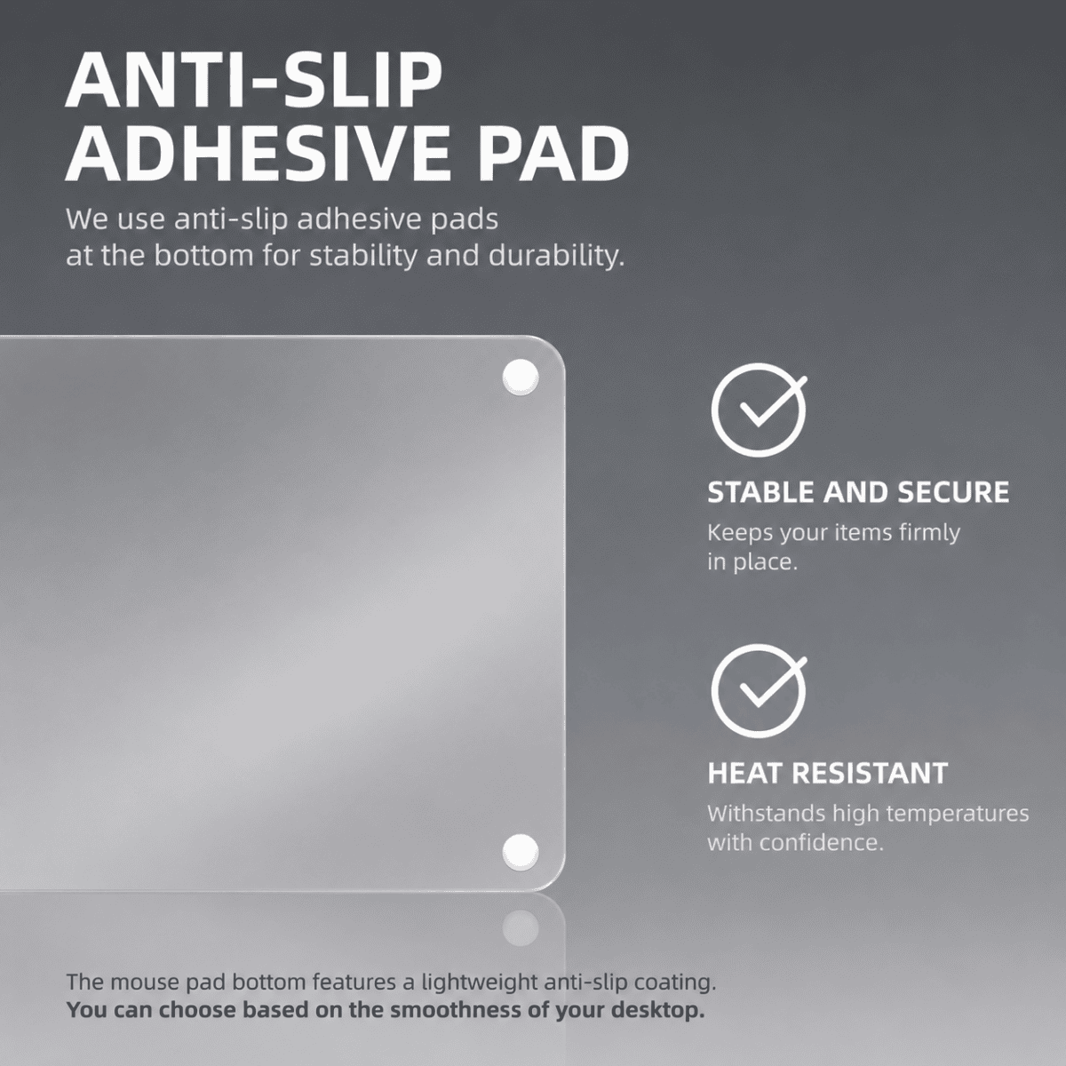 HEK Frosted Glass Gaming Mouse Pad