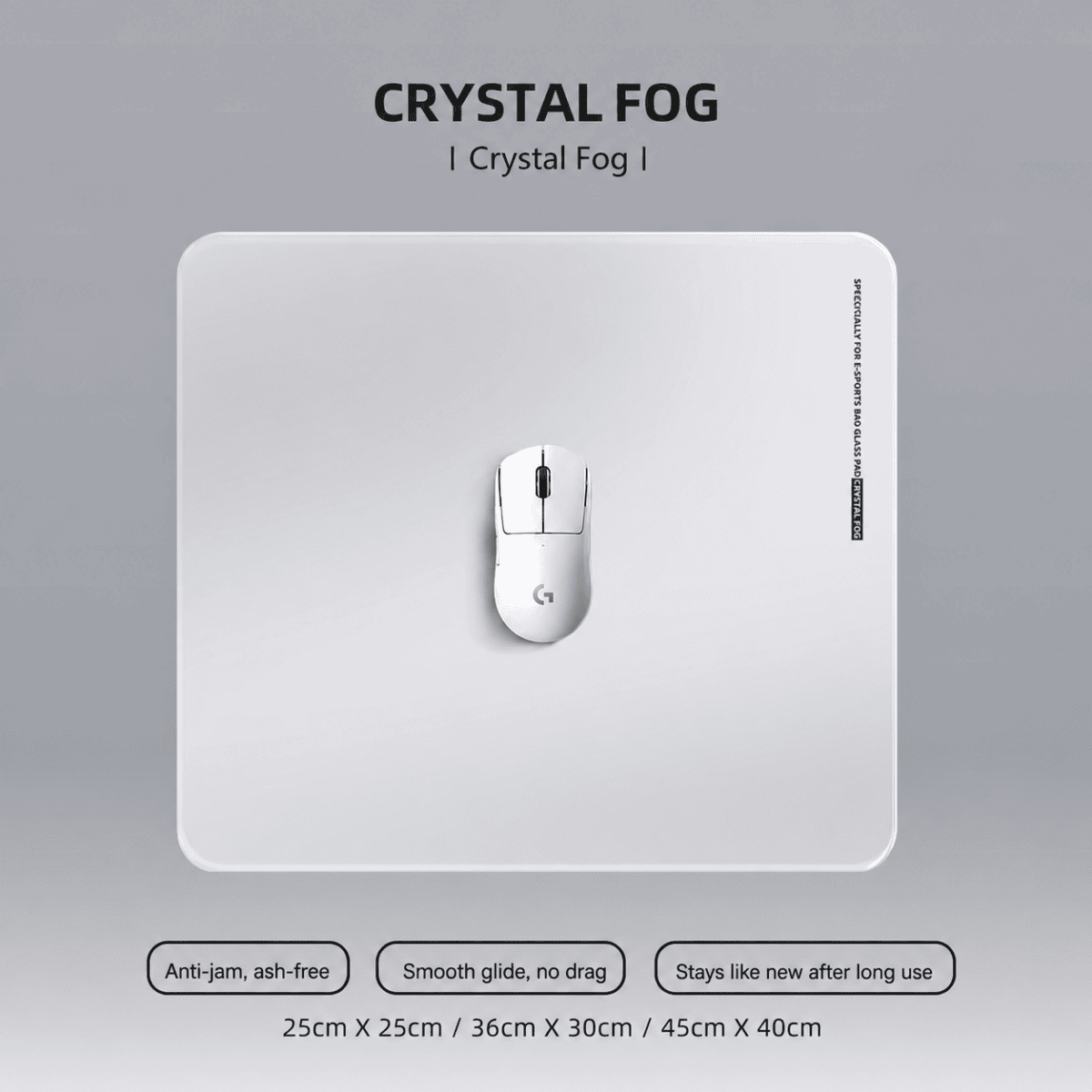 HEK Frosted Glass Gaming Mouse Pad