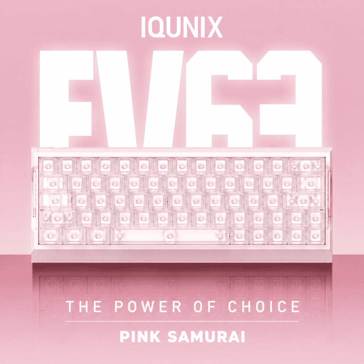 IQUNIX EV63 Pink Warrior Hall Effect Keyboard