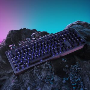 Ink Cloud Fiber Mist - Translucent Keycaps - Arctic Fox Switch