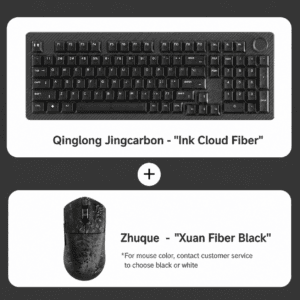 Ink Cloud Fiber Mist - Translucent Keycaps + Suzaku Xuanxian Black Switch
