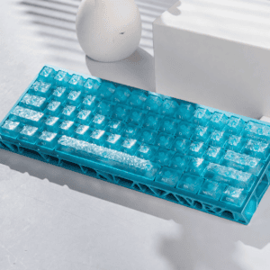 HEK Ice Carbon Pattern Transparent Keycaps