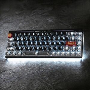 Classic translucent custom keycaps 85 keys + Horse - Year Wealth accent keyboard not included