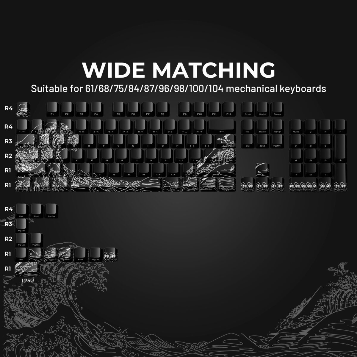 HEK Ukiyo-e 2.0 Shine-Through Keycaps