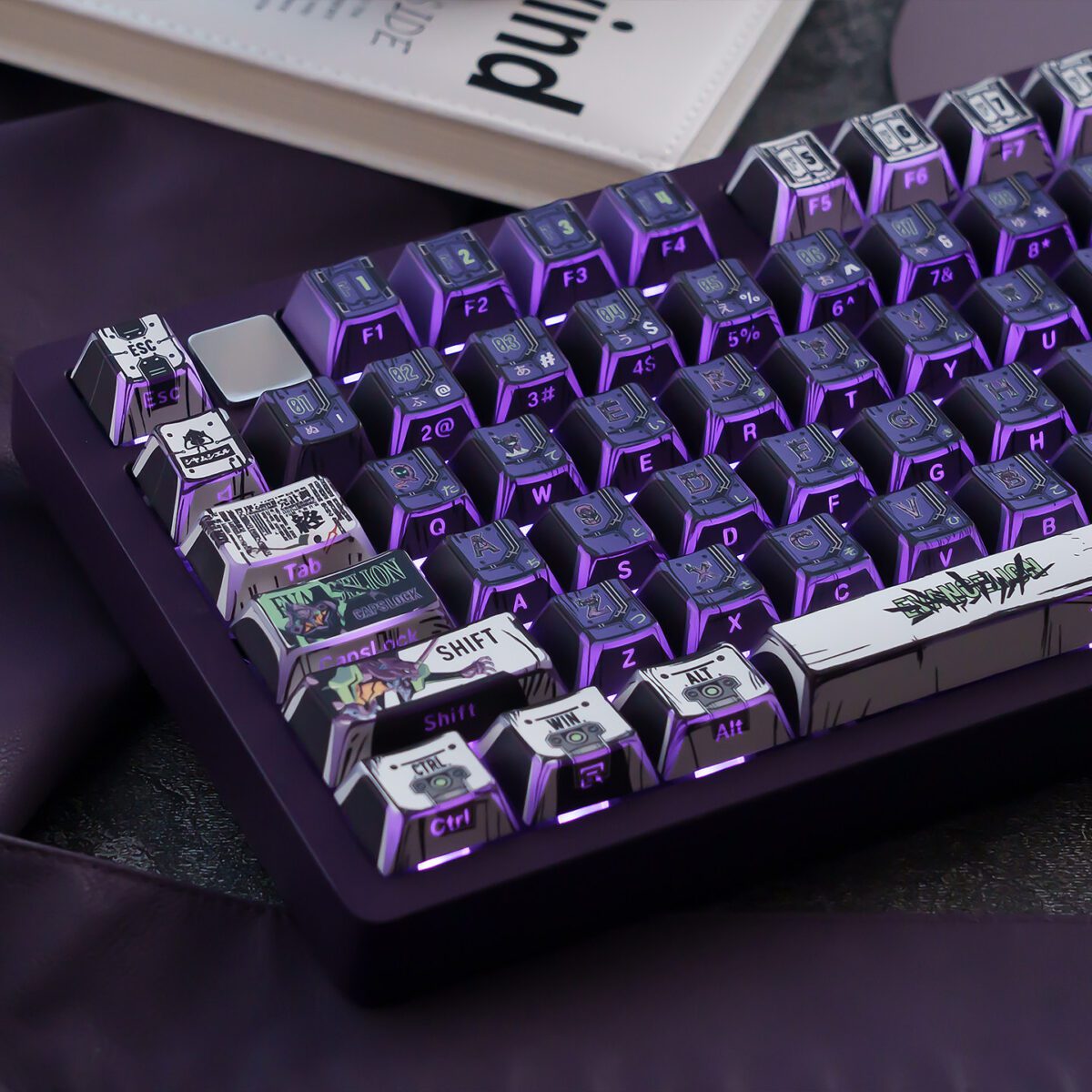 HEK EVA-Inspired Side-Engraved Shine-Through Keycaps