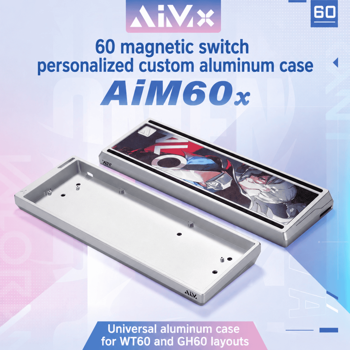 AIM60X Custom CNC Aluminum Anime Keycap Set