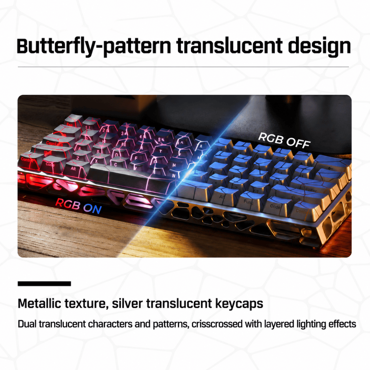 HEK Butterfly Shine-Through Keycaps
