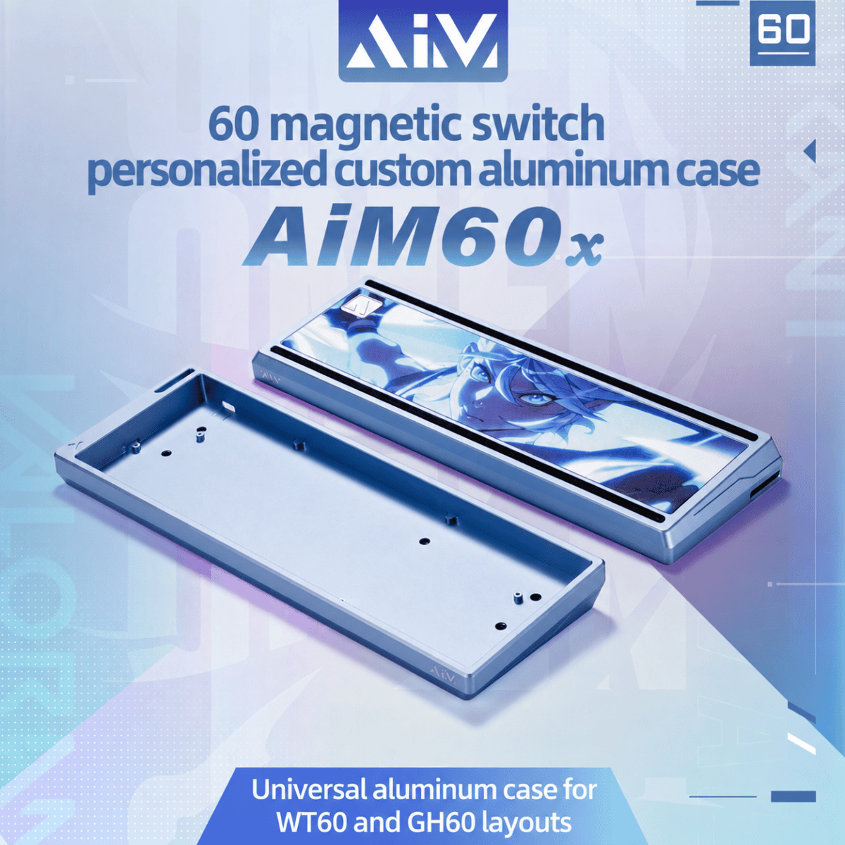 AIM60X Custom CNC Aluminum Anime Keycap Set