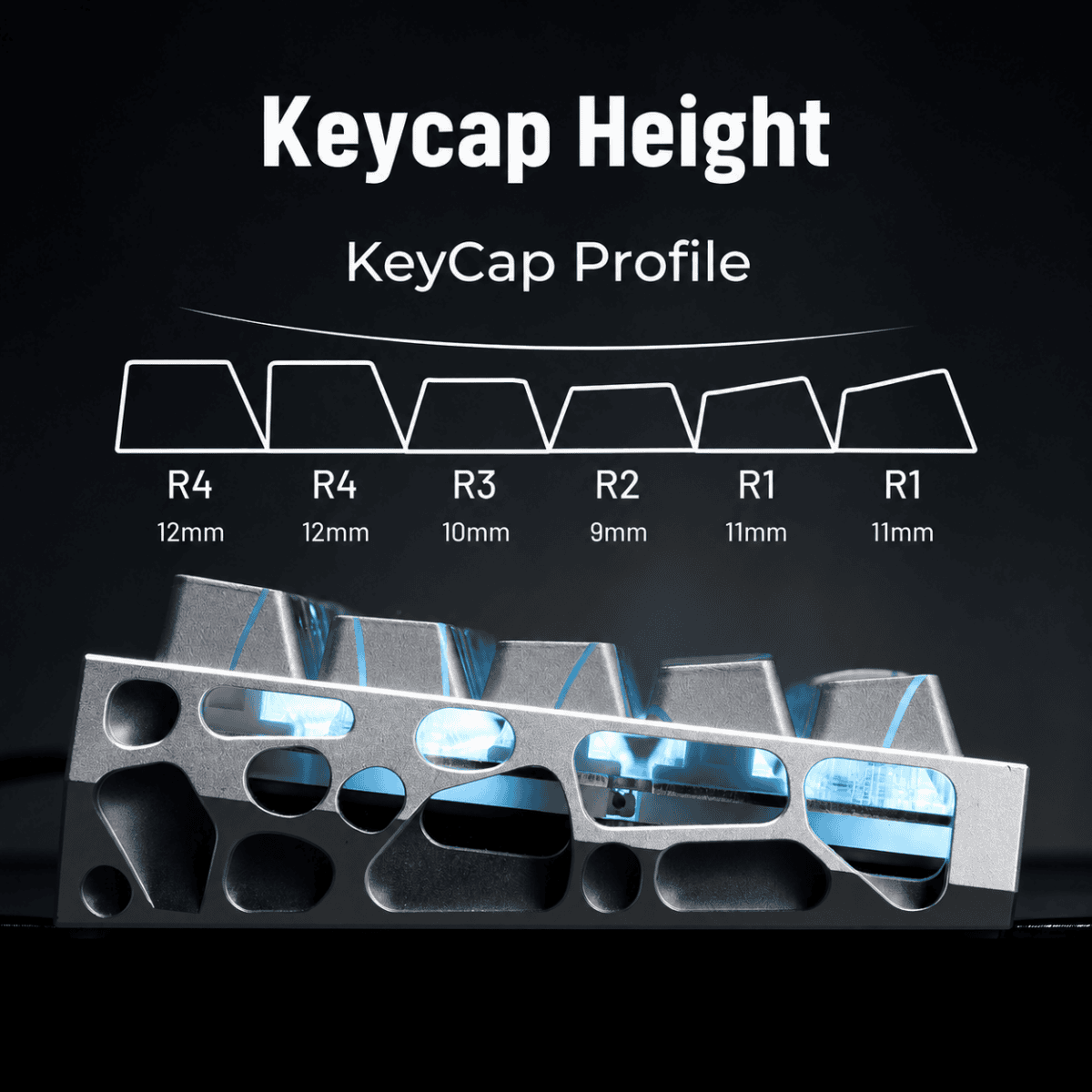 HEK Butterfly Shine-Through Keycaps
