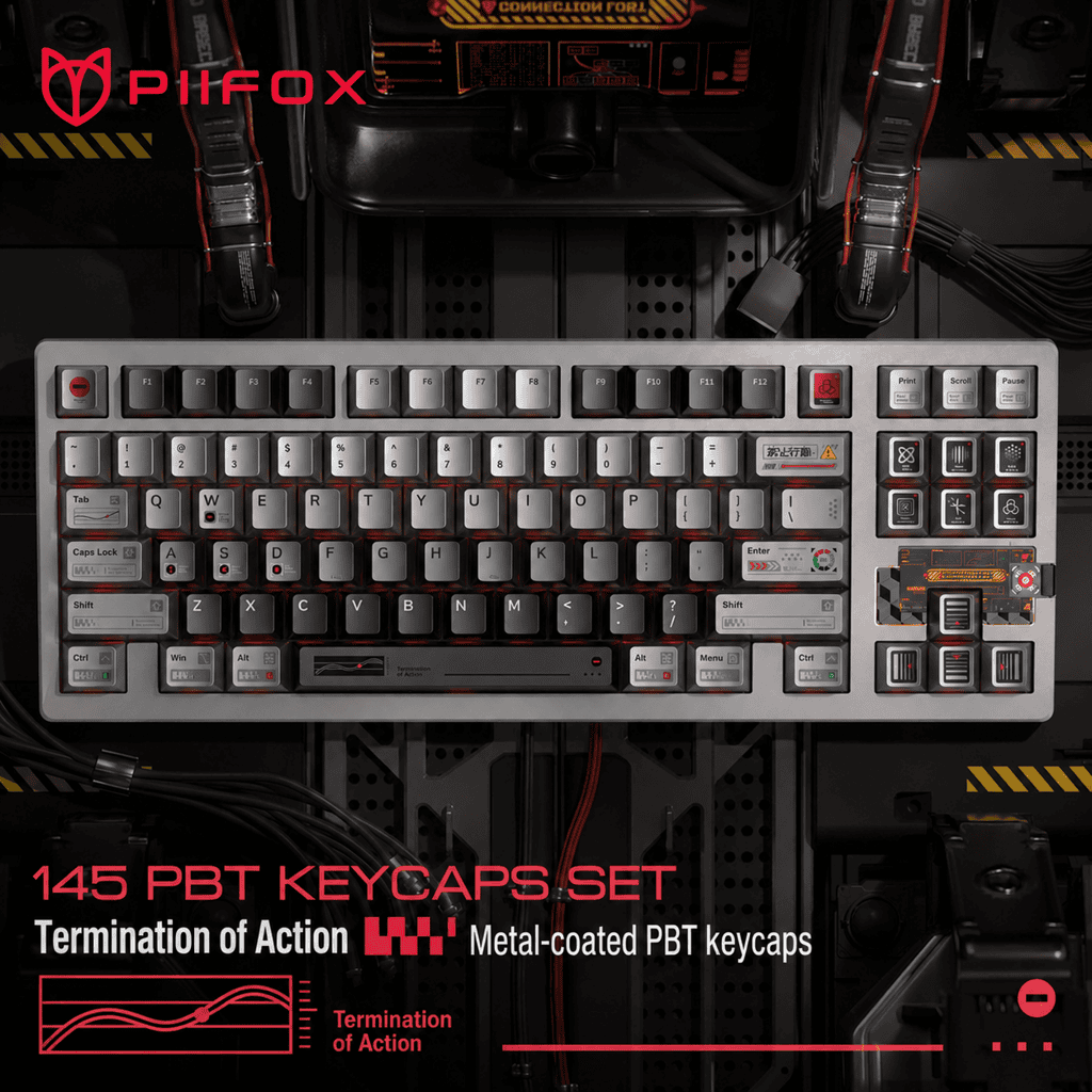 HEK Termination Action Metallic Finish Keycaps