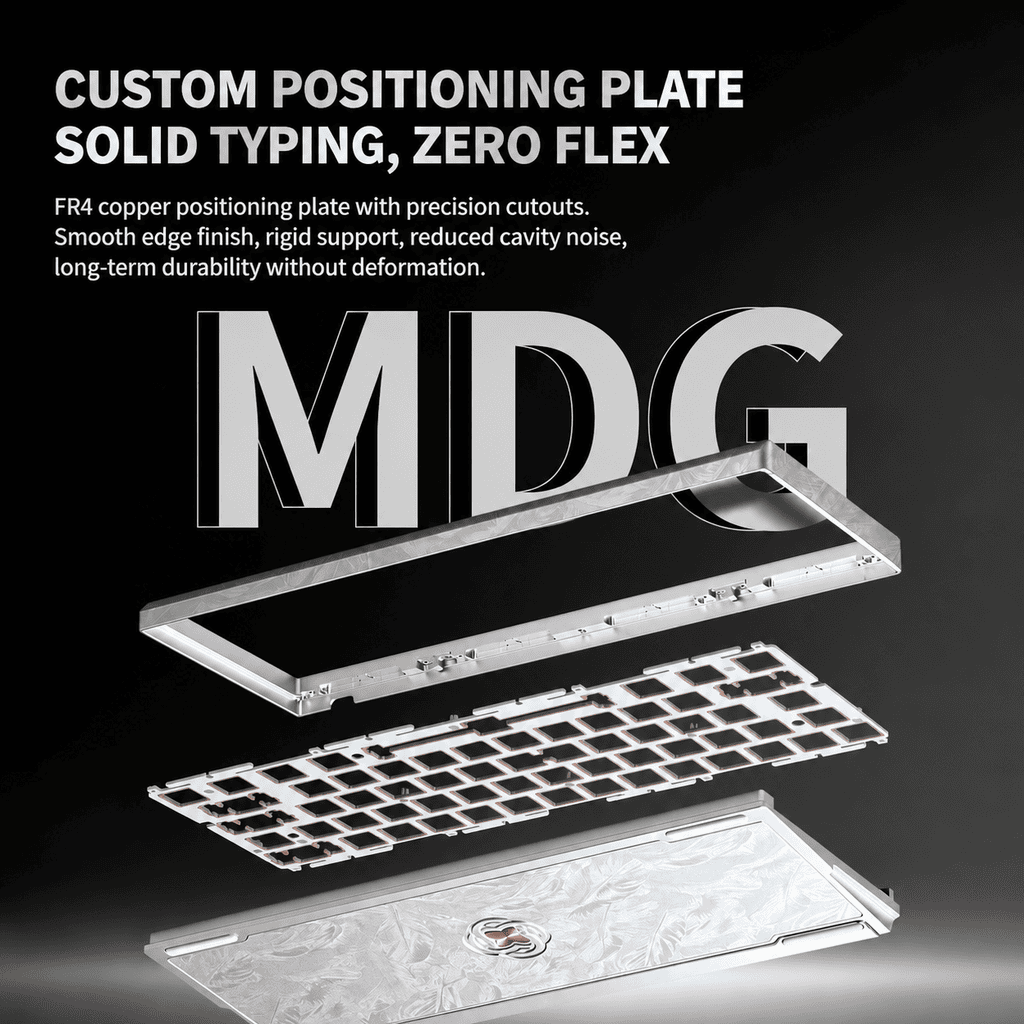HEK CLT60 Feather Pattern CNC Aluminum Keyboard Case