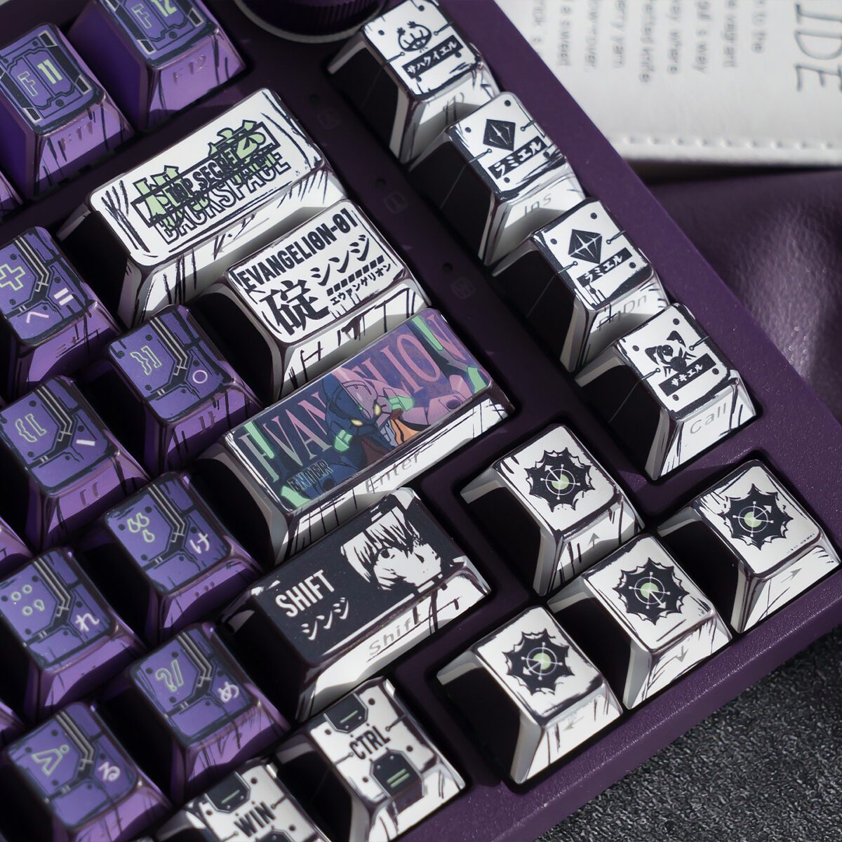 HEK EVA-Inspired Side-Engraved Shine-Through Keycaps