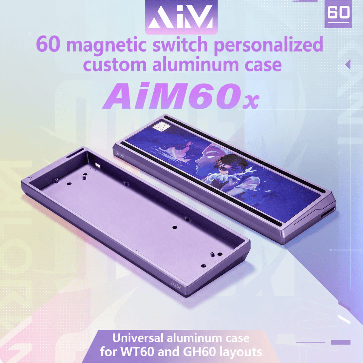 AIM60X Custom CNC Aluminum Anime Keycap Set