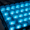 HEK Ice Carbon Pattern Transparent Keycaps