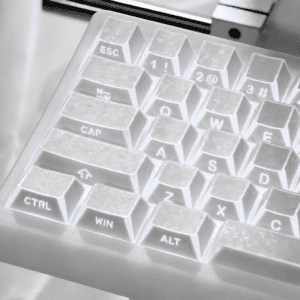 White Translucent - Side - Lit - 136 Keys