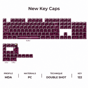 Ice Clear Purple - 122 Keys for Layouts up to 108 Keys