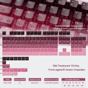 Frosted Translucent 124 - Key Front Legend - B Font
