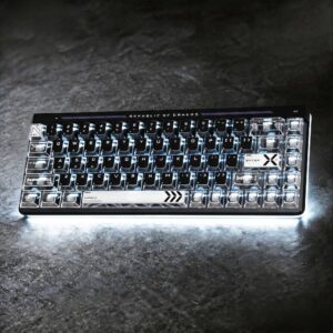 Classic translucent custom keycaps 85 keys + Star Key Silver accent keyboard not included